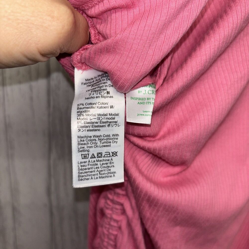 Womens Size L J Crew Ribbed Midi Dress Pink NWOT - Picture 8 of 8